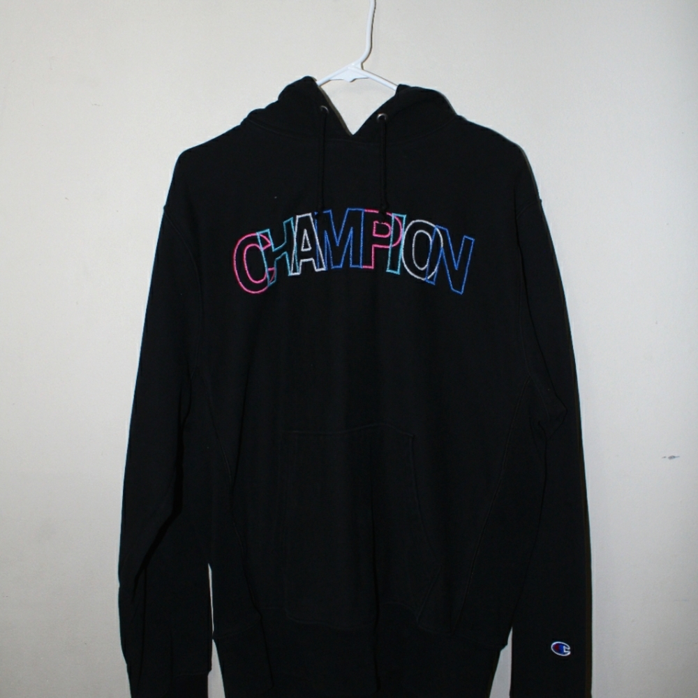 Large Black Champion Hoodie